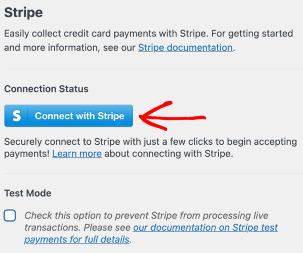 Connect WPForms with Stripe