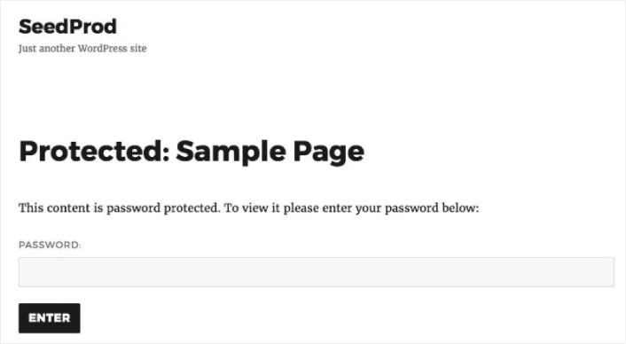 how to edit password protected page wordpress