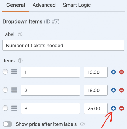 Custom Ticket Pricing in Online Event Form