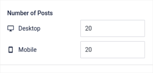 Select Number of Posts