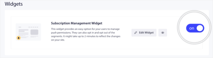 Enable Subscription Management Widget