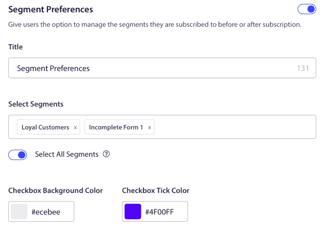 Segment Preferences