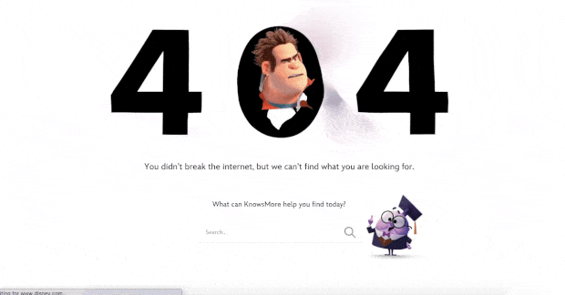 Disney 404 Page Design