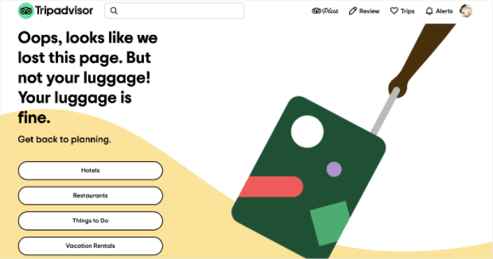 Tripadvisor 404 Page Design