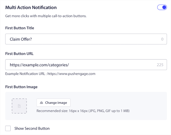 Multi Action Notification Buttons