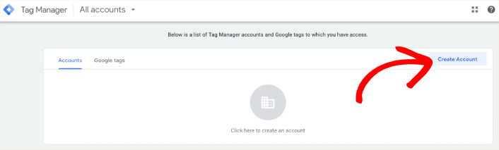 Create Google Tag Manager Account