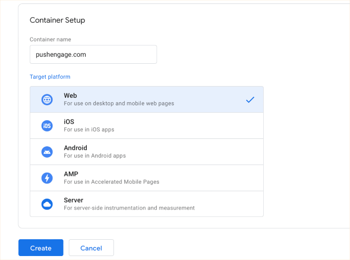 GTM Container Setup