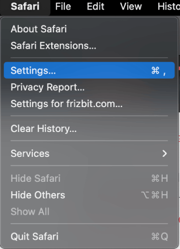 Safari Settings