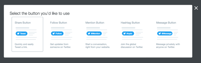 Tweet Button Type