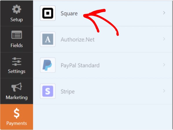Enable Square Payments with WPForms