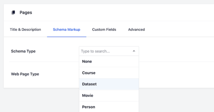 All in One SEO Schema Markup Settings