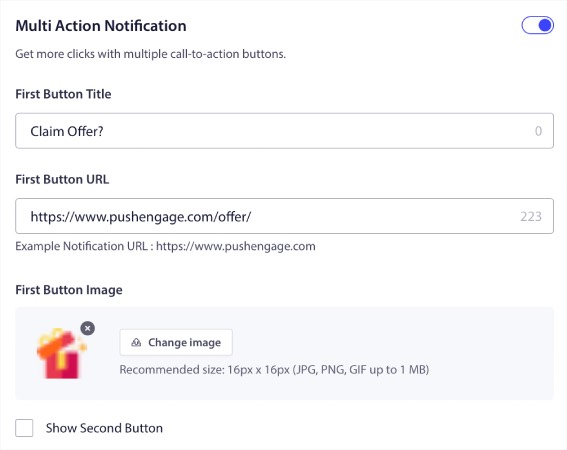 Multi Action Notification