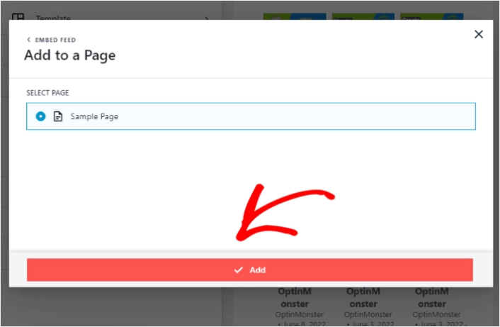 Select a WordPress Page