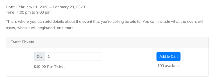 Preview Event Ticket Sales in WordPress