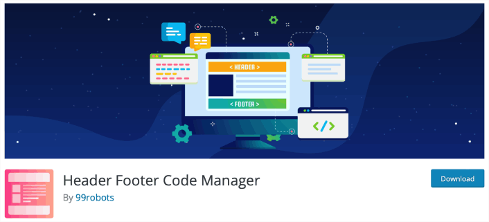 Header Footer Code Manager