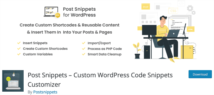 Post Snippets WordPress code snippets plugin