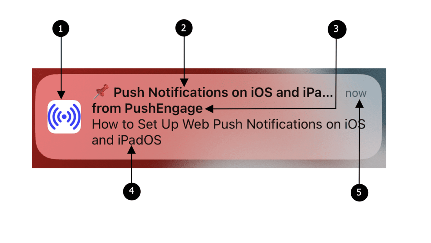 Structure of an iOS Web Push Notification