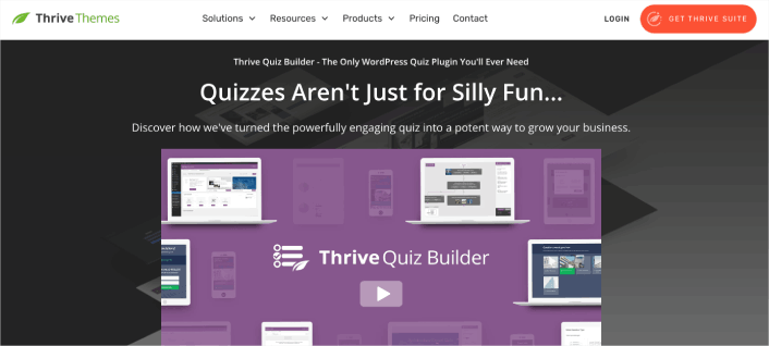 Thrive has the best quiz builder for WordPress