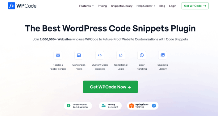 WPCode WordPress Code Snippet Plugin