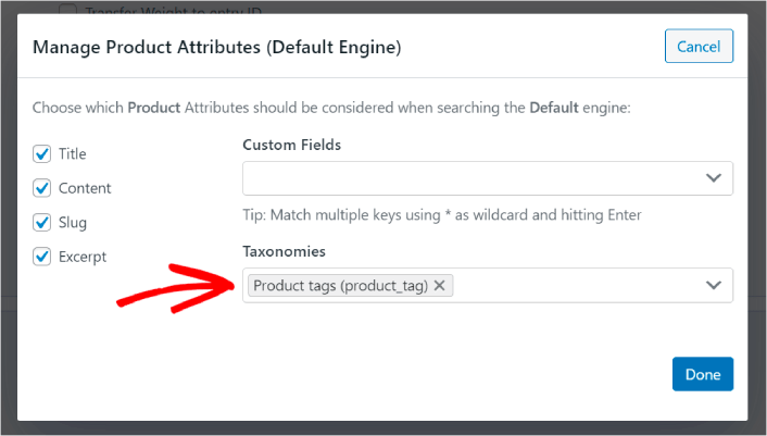 Allow Product Tag Search