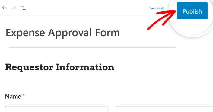 Publish Expense Approval Form