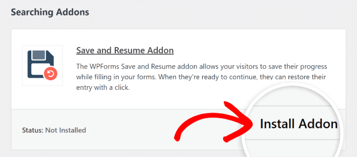 Save and Resume Addon for WPForms