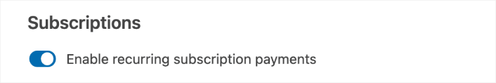 Enable WordPress Recurring Payments