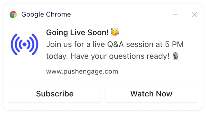 Livestream YouTube Push Notifications