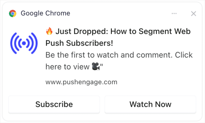 New Video Alert Push Notification