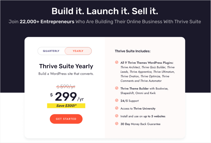 Thrive Themes Pricing
