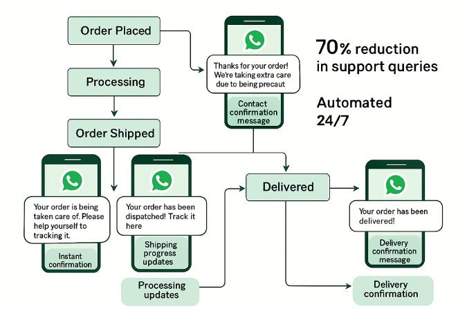 Automated WhatsApp Order Status Flow