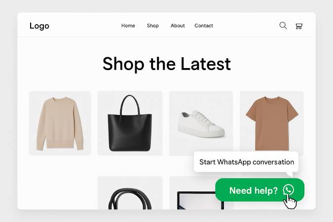 Click to Chat Widget Demo