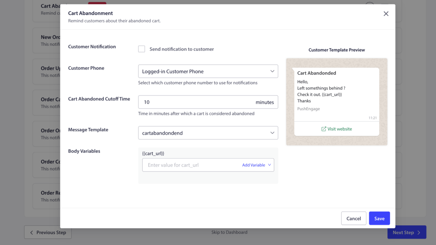 PushEngage Automated WhatsApp Campaigns