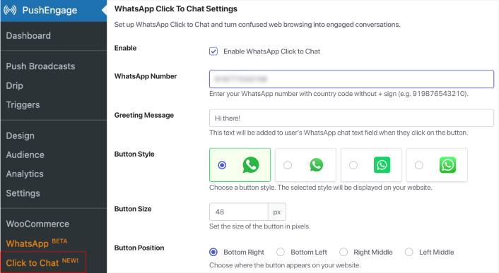WhatsApp live chat