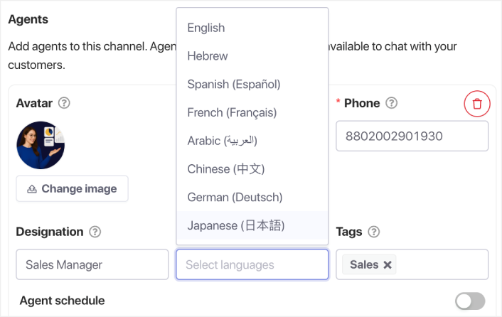 Select Agent Languages