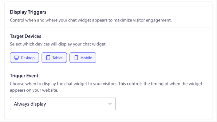 Chat Display Triggers