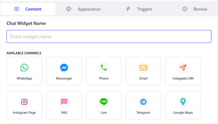 Select Chat Channels