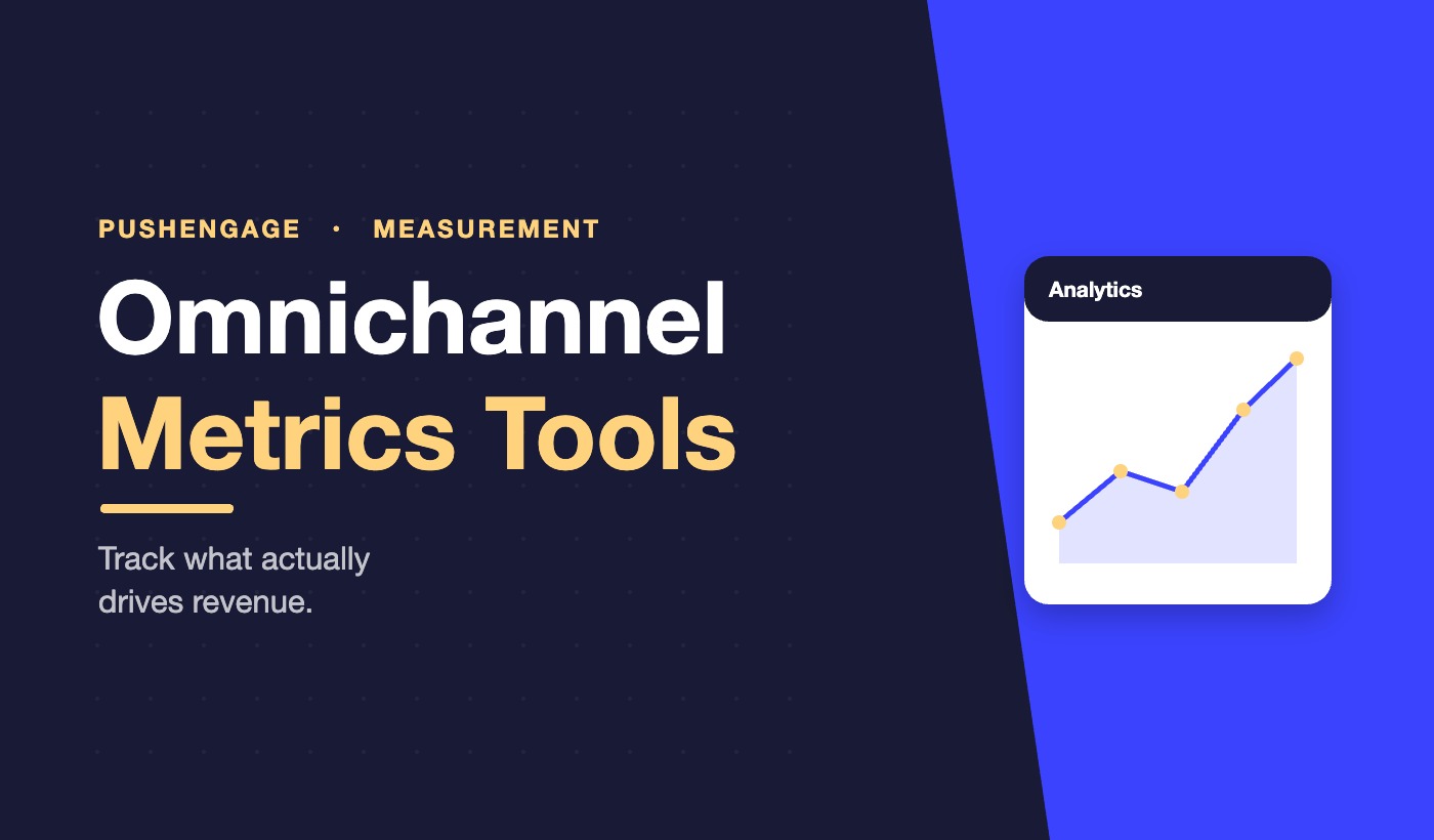 PushEngage featured image: omnichannel ecommerce metrics tools