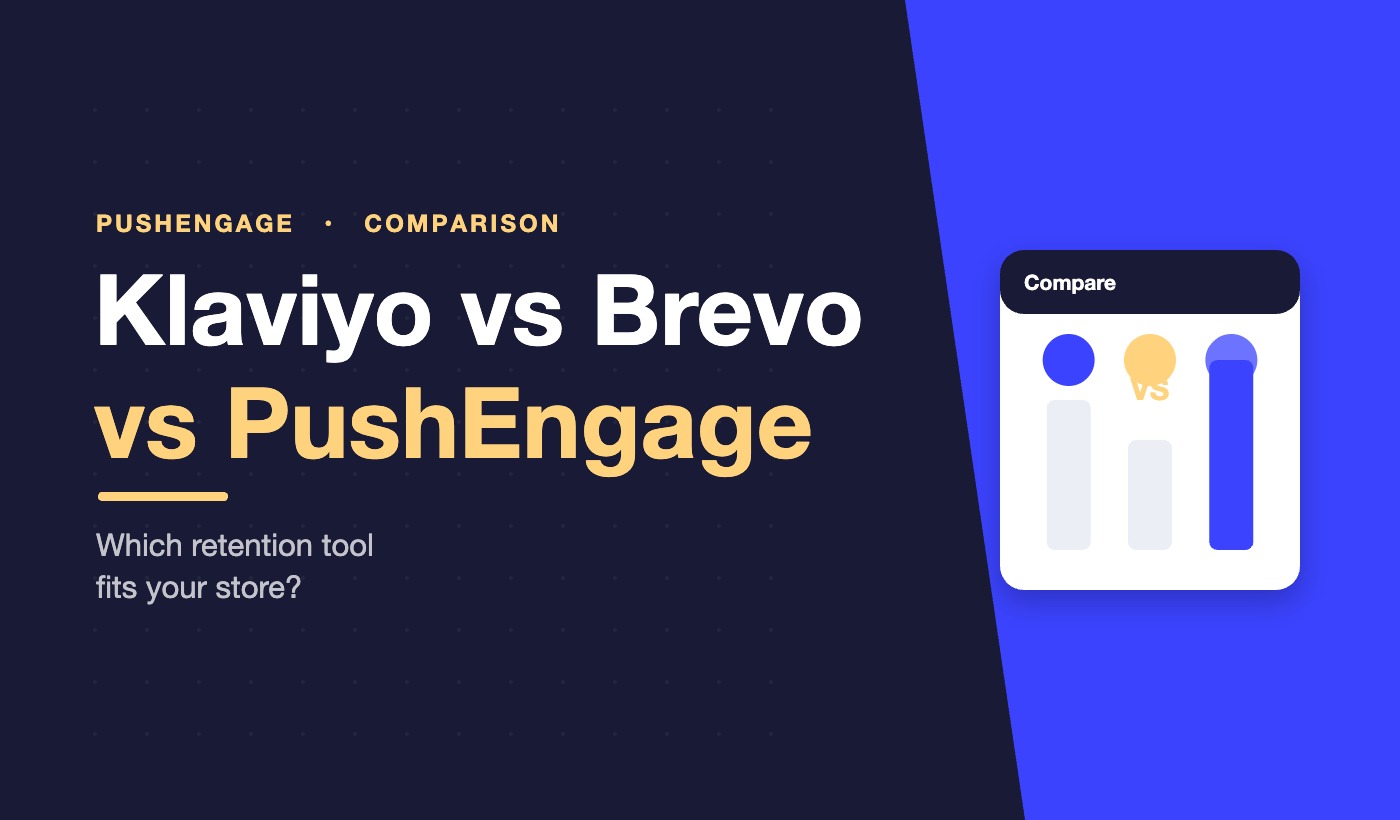 PushEngage featured image: Klaviyo vs Brevo vs PushEngage