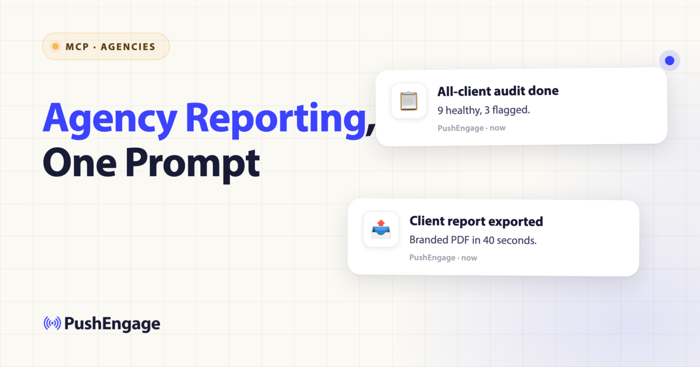 Audit et rapports PushEngage pour toute l’agence avec une seule invite