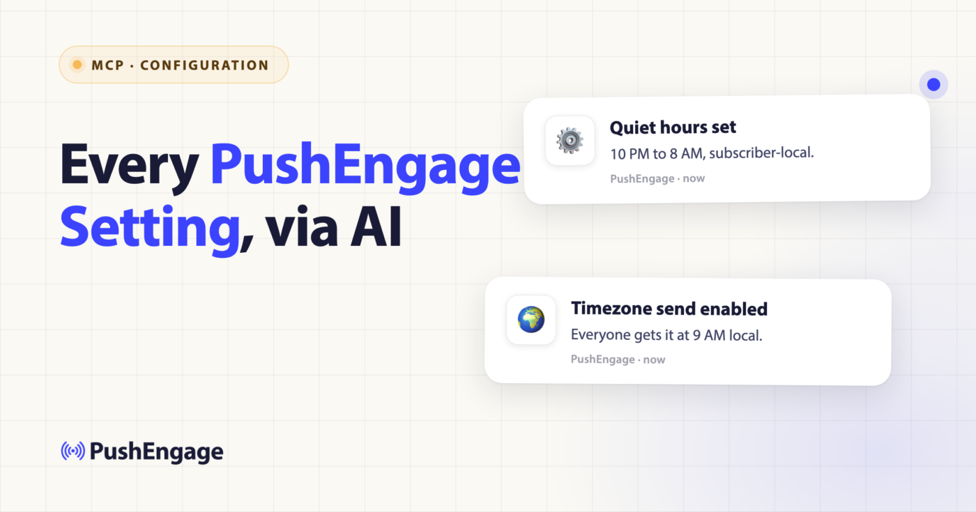 تغيير إعدادات موقع PushEngage من مساعد ذكاء اصطناعي