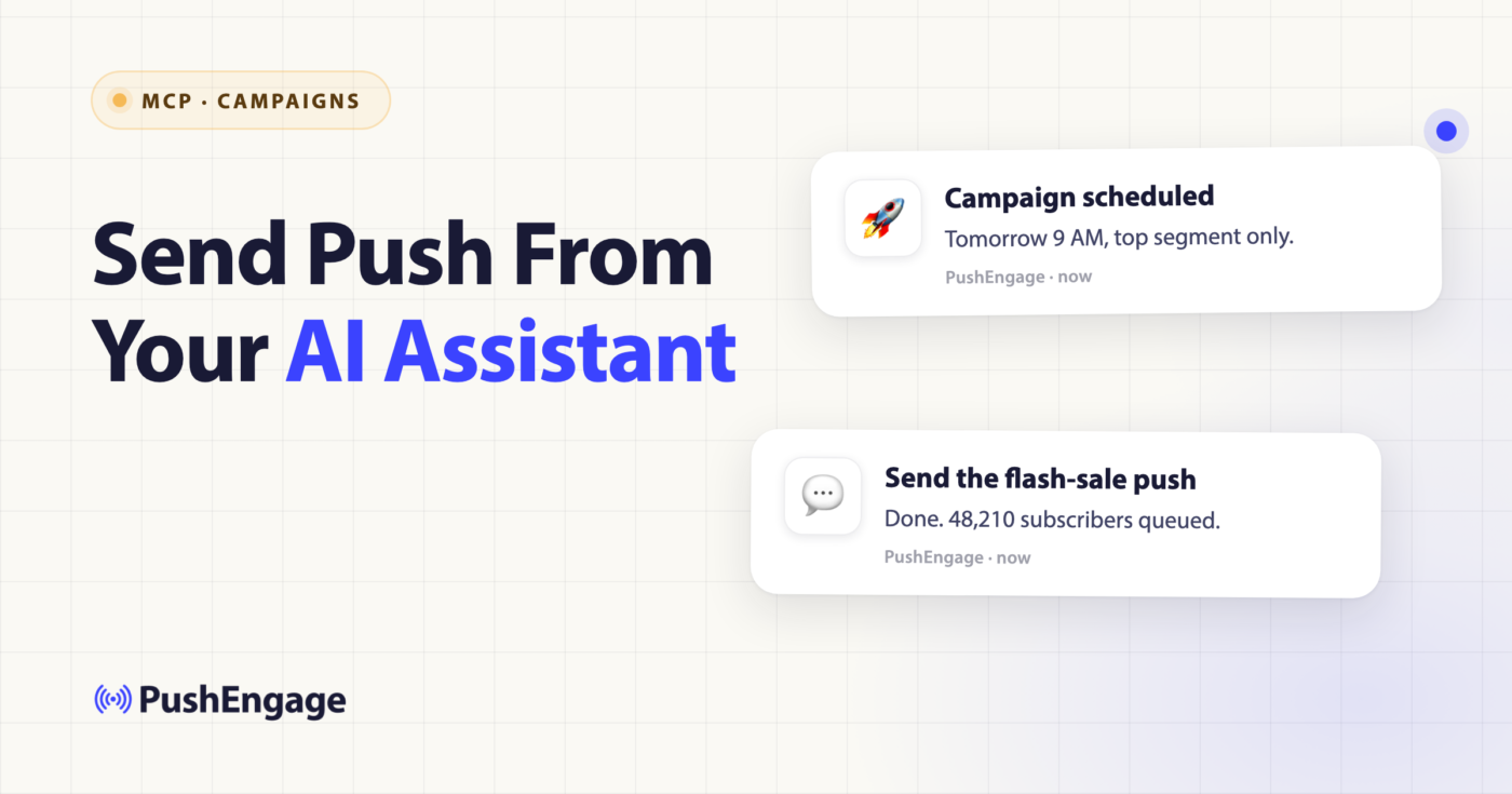 Sending push notifications from an AI assistant