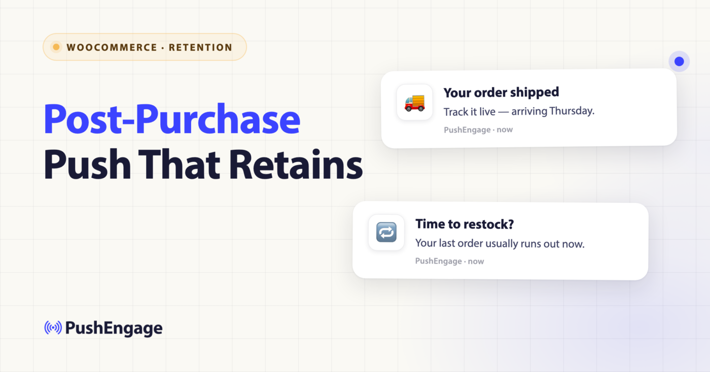 14日間のWooCommerce購入後プッシュ通知ワークフロー